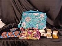 VERA BRADLEY STYLE QUILTED BAGS- 2 PCS / + JEWELRY