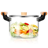3.5 Qt Clear Glass Pot for Cooking on Stove, Big G