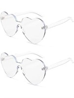 MSRP $5 2 Pairs Clear Heart Glasses