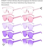 MSRP $10 Rimless Colored Glasses