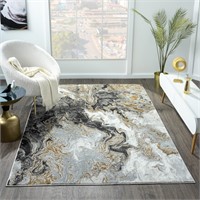 LUXE WEAVERS Marble Swirl Abstract Area Rug, 9x12