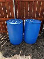 Two 50 Gallon Water Barrels