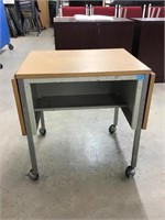 Rolling Work Station with Storage and Drop Leaf