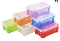 New 6 Pack Plastic Colorful Storage Boxes for