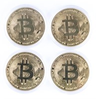 (4) x BITCOIN "B" COINS