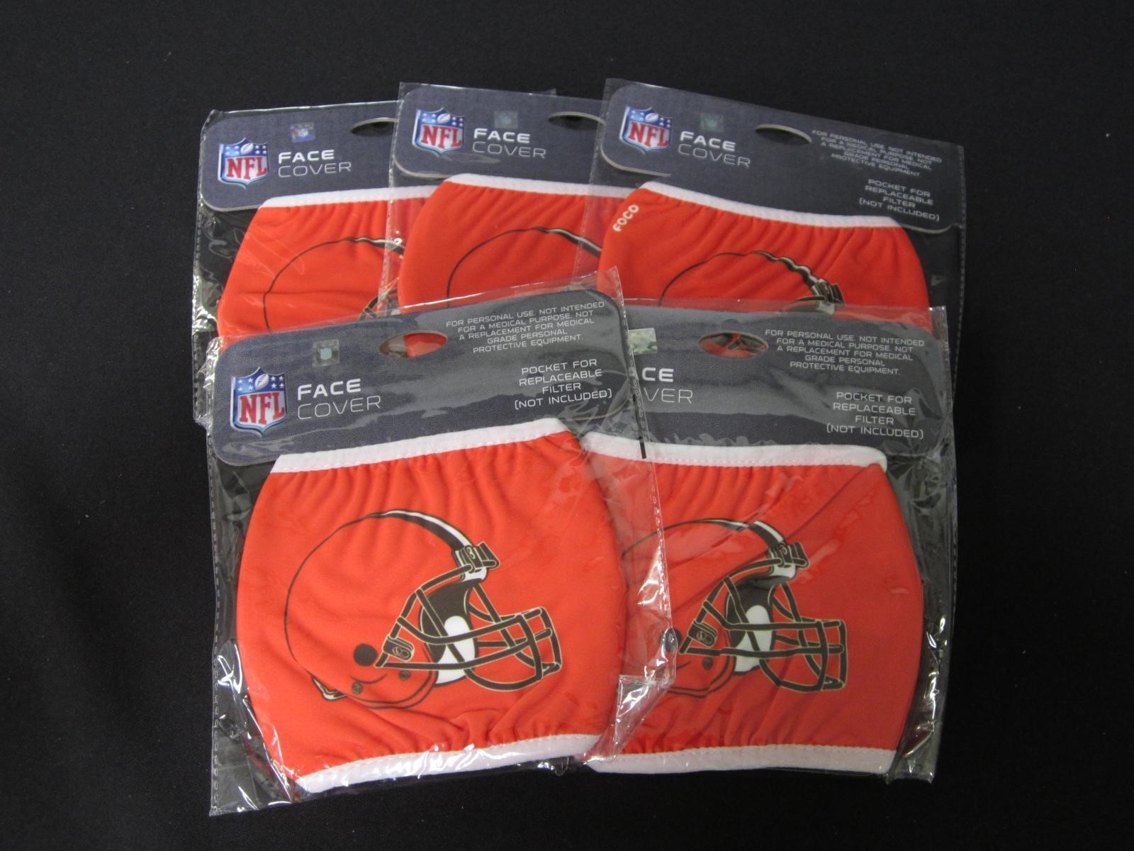 (5) Cleveland Browns Face Covers