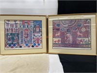 Set of 2 VTG Jewish Medieval Arts Framed Prints