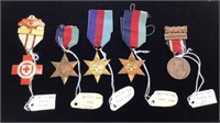 Lot of 5 British WWII Era medals 

British Red