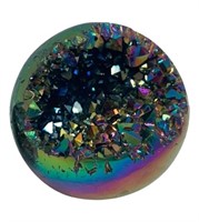 Beautiful Rainbow Aura Amethyst Geode Sphere