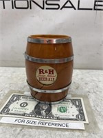 Vintage R&H beer Bakelite advertising barrel has