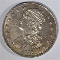 1835 CAPPED BUST QUARTER  AU+