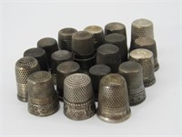 20 STERLING THIMBLES: