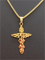 New boutique 22" necklace with cross pendant