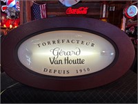 45 x 25” Light Up Van Houte 3-D Sign