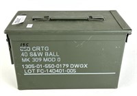 Olive Drab Metal Military Ammo Can.