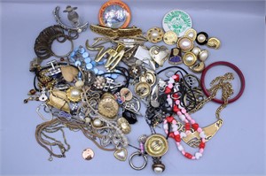 50+ Pieces Costume Jewelry, Parts, Craft+