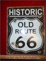 Old Route 66 Nostalgia Metal Sign