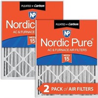 QTY2Nordic Pure 20x24x4 Air Filters Merv 15+Carbon