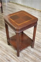 15 IN INLAID LAMP TABLE