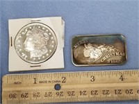 Lot of 2, both are 1 Troy once .999 fine silver, a