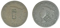 Counterstamped Large Cent Duo