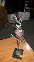 Abstract metal ballerina statue