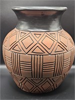 Signed Southwestern Pottery Terra Cotta Vase