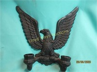 Vintage Cast Iron Eagle Candle Wall Sconce