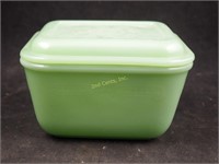 Green Jadeite Philbe Pattern Refrigerator Dish