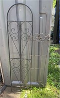 Pair of Metal Garden Trellises Trellis 48” & 36”