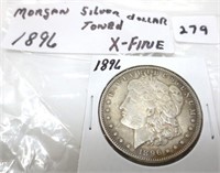 1896 Morgan silver dollar