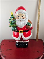 Ceramic Santa Carrying Tree 22" Tall