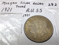 1921 Morgan silver dollar