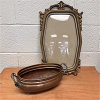 Copper Pot & Vintage Picture Frame