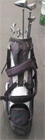 Top Flite Golf Bag & 10 Clubs