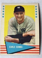1961 Fleer # 17 Earl Combs New York Yankees