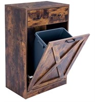 Tilt Out Trash Cabinet with 2 Drawers