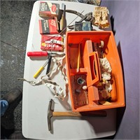 Orange basket of tools