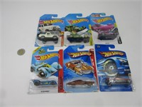 6 voitures hot wheels die cast