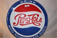 23 INCH METAL PEPSI SIGN