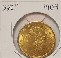 279 - 1904 $20 GOLD COIN (100)