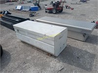 White Steel bed mount tool box