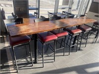 SOLID WOOD BAR TOP TABLE - 18" X 99"