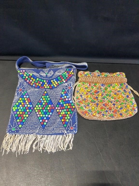 2 beaded purses