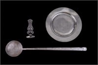 19th C Pewter and Hearth Implements