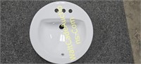 Vitreous China Lavatory Sink, 19" Round,