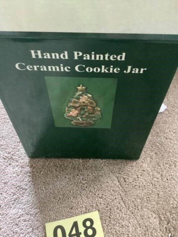 Hand painted ceramic cookie jar