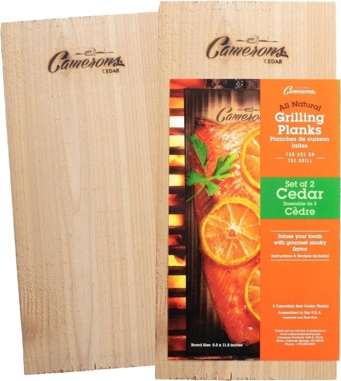 2pk Camerons All Natural CEDAR Wood GrillingPlanks