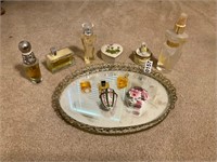 Fragrances, perfumes, mirror display tray