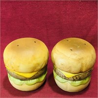 Pair Of Cheeseburger Salt & Pepper Shakers